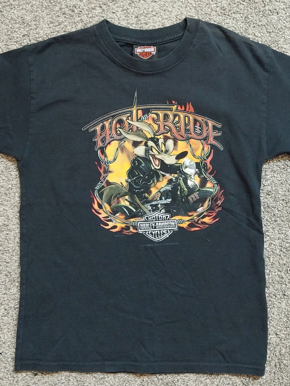 Harley-Davidson Kids Black Hot Rod Graphic Tee Size 10